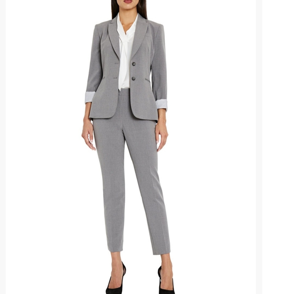 Women's Gray Blazer and Pants Set